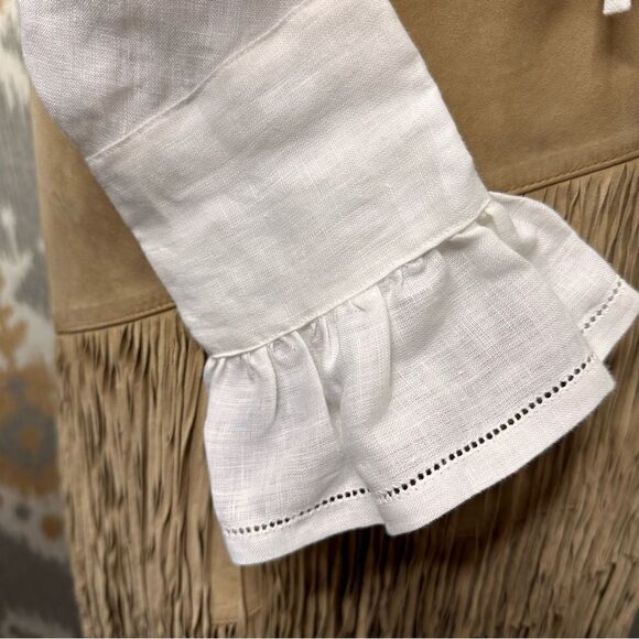 Ralph Lauren Spring 2011 Runway Collection White Linen Prairie Ruffle Blouse - Picture 15 of 16